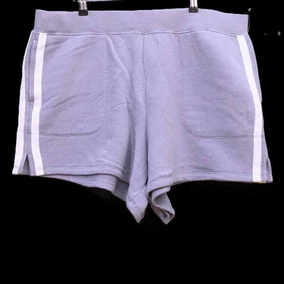 Madewell Lavander Shorts Terry Cloth White Side Strips Pull On Retro Women’s XXL - Picture 1 of 7